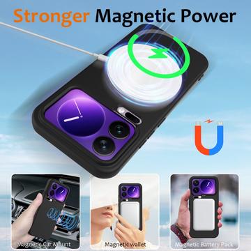 Xiaomi 17 Pro Max Liquid Silikone Cover - MagSafe Kompatibel - Sort