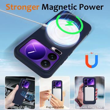 Xiaomi 17 Pro Max Liquid Silikone Cover - MagSafe Kompatibel - Mørkeblå