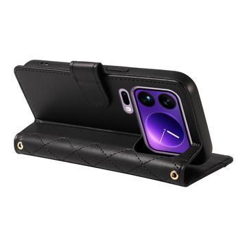 Xiaomi 17 Pro Max Luksus Vatteret Pung - Sort