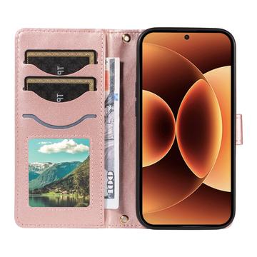 Xiaomi 17 Pro Max Luksus Vatteret Pung - Rødguld