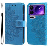 Xiaomi 17 Pro Max Mandala Series Etui med Pung - Blå