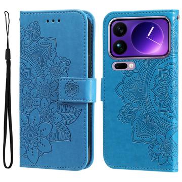 Xiaomi 17 Pro Max Mandala Series Etui med Pung - Blå