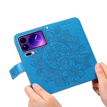 Xiaomi 17 Pro Max Mandala Series Etui med Pung - Blå