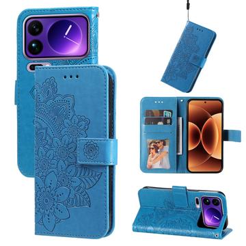 Xiaomi 17 Pro Max Mandala Series Etui med Pung - Blå