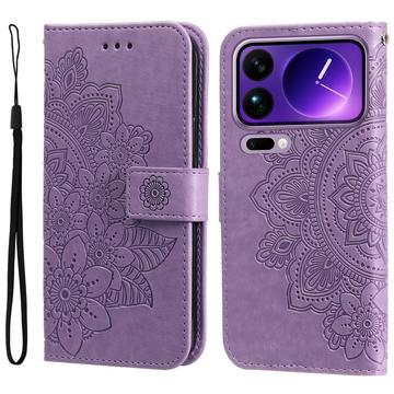 Xiaomi 17 Pro Max Mandala Series Etui med Pung - Lilla