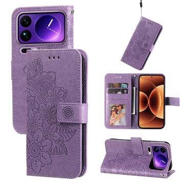 Xiaomi 17 Pro Max Mandala Series Etui med Pung - Lilla