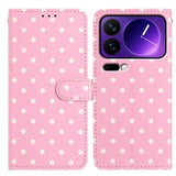 Xiaomi 17 Pro Max Pung Etui med Prikket Mønster - Pink