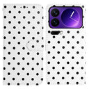 Xiaomi 17 Pro Max Pung Etui med Prikket Mønster - Hvid