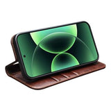 Xiaomi 17 Pro Max Qialino Classic Læderpung - Mørkebrun