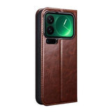 Xiaomi 17 Pro Max Qialino Classic Læderpung - Mørkebrun