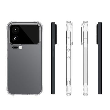 Xiaomi 17 Pro Max Stødsikkert Silikone Cover - Gennemsigtig