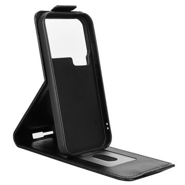 Xiaomi 17 Pro Max lodret flip-etui med stativ - sort