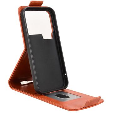 Xiaomi 17 Pro Max lodret flip-etui med stativ - Brun
