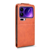 Xiaomi 17 Pro Max lodret flip-etui med stativ - Brun
