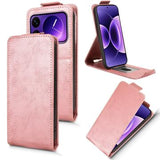 Xiaomi 17 Pro Max lodret flip-etui med stativ - rosaguld