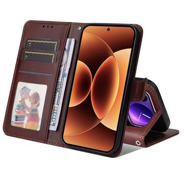 Xiaomi 17 Pro Max Pung Etui med Stativ - Brun