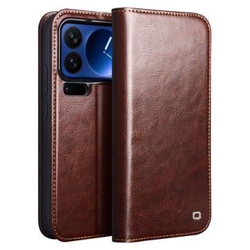 Xiaomi 17 Pro Qialino Classic Læderpung - Mørkebrun