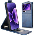 Xiaomi 17 Pro lodret flip-etui med stativ - mørkeblå