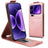 Xiaomi 17 Pro lodret flip-etui med stativ - rosaguld