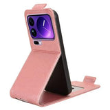 Xiaomi 17 Pro lodret flip-etui med stativ - rosaguld