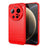Xiaomi 17 Ultra Børstet TPU Cover - Karbonfiber - rød
