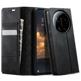 Xiaomi 17 Ultra Caseme 033 Pung Etui med Kalvemønster og RFID-blokering - Sort