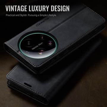 Xiaomi 17 Ultra Caseme 033 Pung Etui med Kalvemønster og RFID-blokering - Sort