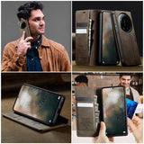Xiaomi 17 Ultra Caseme 033 Pung Etui med Kalvemønster og RFID-blokering - Kaffe
