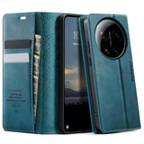 Xiaomi 17 Ultra Caseme 033 Pung Etui med Kalvemønster og RFID-blokering - Grøn
