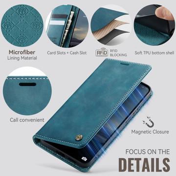 Xiaomi 17 Ultra Caseme 033 Pung Etui med Kalvemønster og RFID-blokering - Grøn