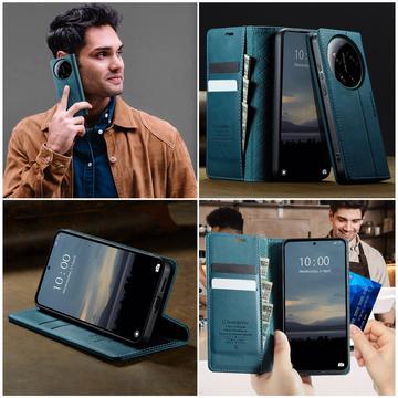 Xiaomi 17 Ultra Caseme 033 Pung Etui med Kalvemønster og RFID-blokering - Grøn