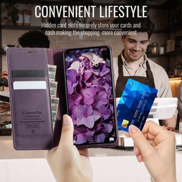 Xiaomi 17 Ultra Caseme 033 Pung Etui med Kalvemønster og RFID-blokering - Lilla