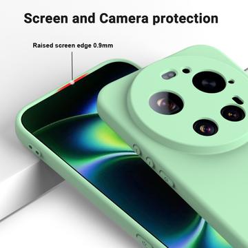 Xiaomi 17 Ultra Flydende silikone cover med håndrem - Grøn