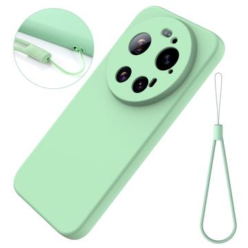 Xiaomi 17 Ultra Flydende silikone cover med håndrem - Grøn