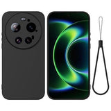 Xiaomi 17 Ultra Flydende silikone cover med håndrem - Sort