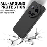 Xiaomi 17 Ultra Flydende silikone cover med håndrem - Sort