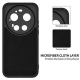 Xiaomi 17 Ultra Flydende silikone cover med håndrem - Sort