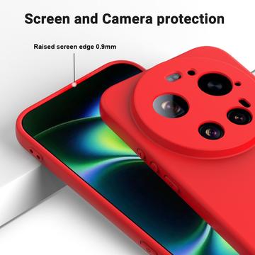 Xiaomi 17 Ultra Flydende silikone cover med håndrem - Rød