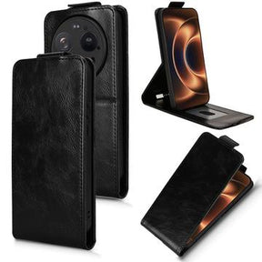 Xiaomi 17 Ultra lodret flip-etui med stativ - sort