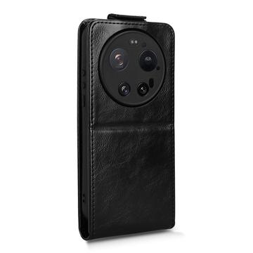 Xiaomi 17 Ultra lodret flip-etui med stativ - sort