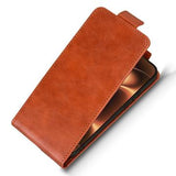 Xiaomi 17 Ultra lodret flip-etui med stativ - Brun