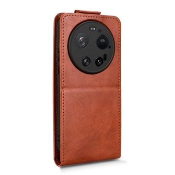 Xiaomi 17 Ultra lodret flip-etui med stativ - Brun