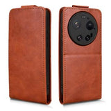 Xiaomi 17 Ultra lodret flip-etui med stativ - Brun