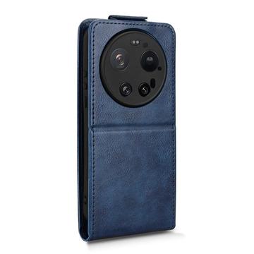 Xiaomi 17 Ultra lodret flip-etui med stativ - mørkeblå