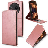 Xiaomi 17 Ultra lodret flip-etui med stativ - rosaguld