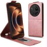 Xiaomi 17 Ultra lodret flip-etui med stativ - rosaguld