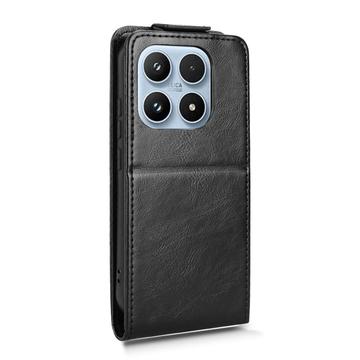 Xiaomi 17 lodret flip-etui med stativ - sort