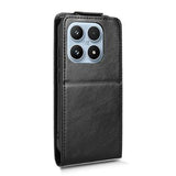 Xiaomi 17 lodret flip-etui med stativ - sort
