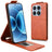 Xiaomi 17 lodret flip-etui med stativ - Brun