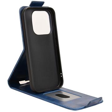 Xiaomi 17 lodret flip-etui med stativ - mørkeblå